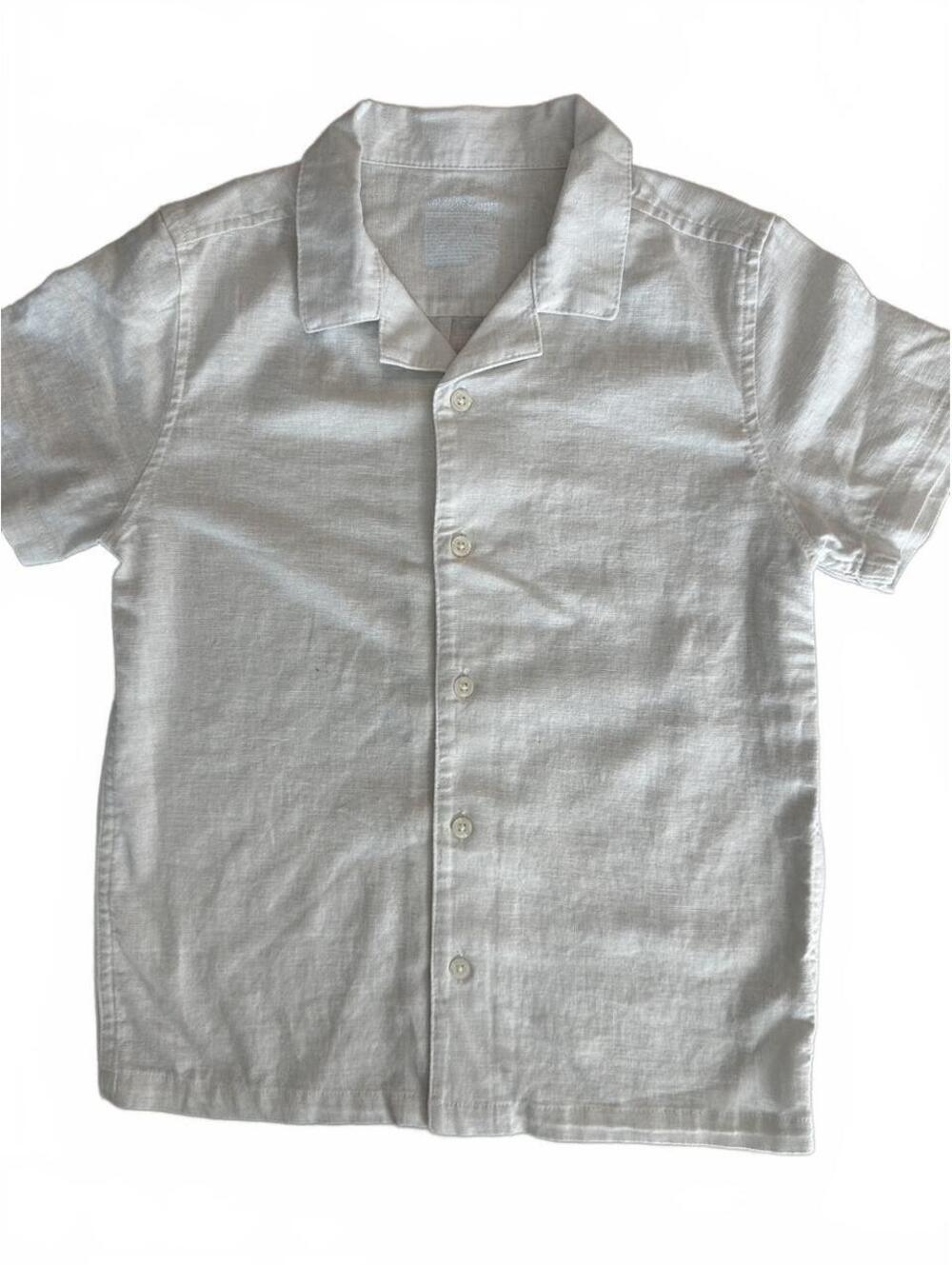 Cat & Jack Kid's White and Cream Shirt S 6/7 NWT